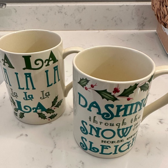 Lenox Color Change Mugs - Dashing Through the Snow and Fa La La La EUC - Picture 2 of 5